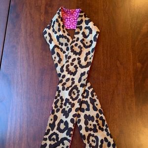 CUTE Coach Leopard Print Pony Tail Scarf